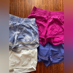 Athleta mesh racer run short 4” 4 pairs